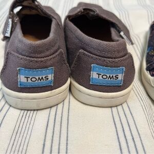 TOMS Charcoal Canvas Slip-Ons